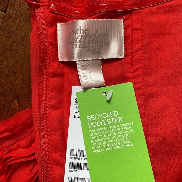 H&M NWT Red Rose minidress Sz 8 +6 - Picture 5 of 9